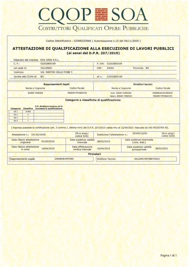 Attestazione SOA